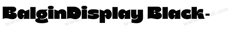 BalginDisplay Black字体转换
